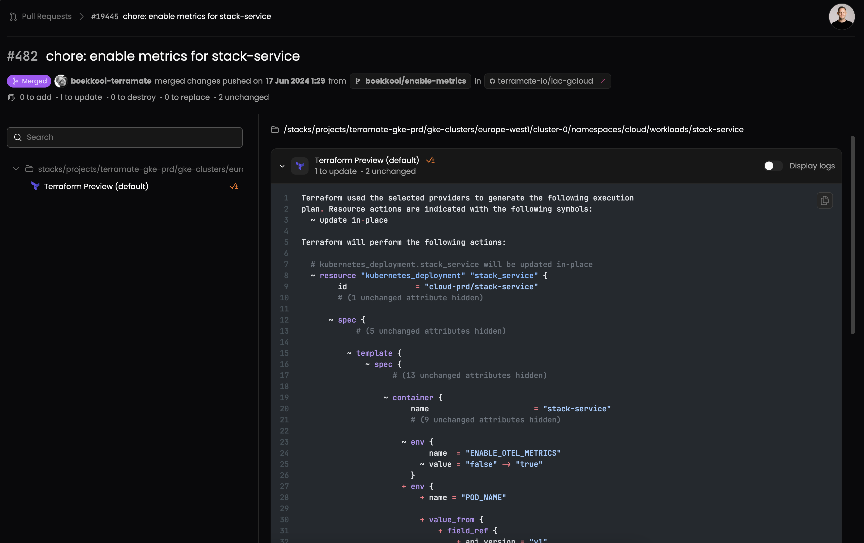 Previews in Terramate Cloud