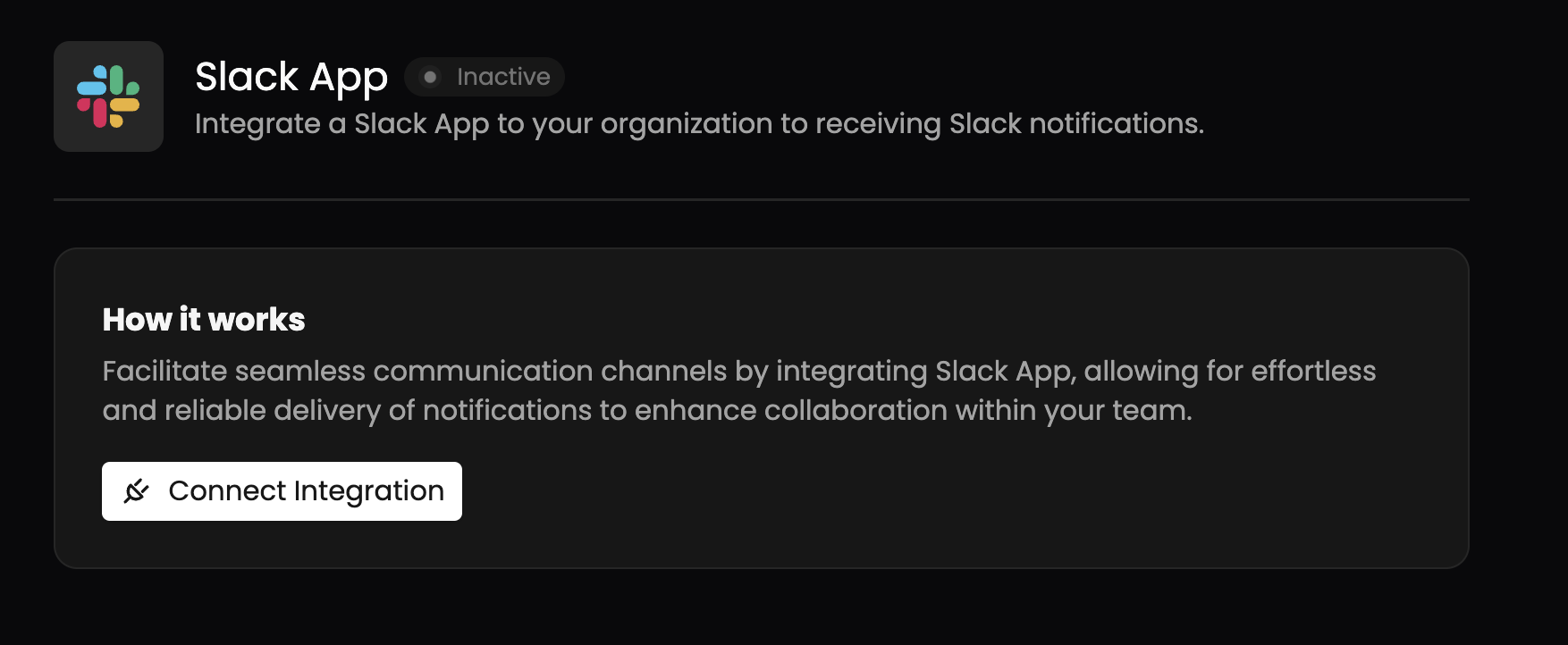 Slack App Integration Details Slack App Integration Details