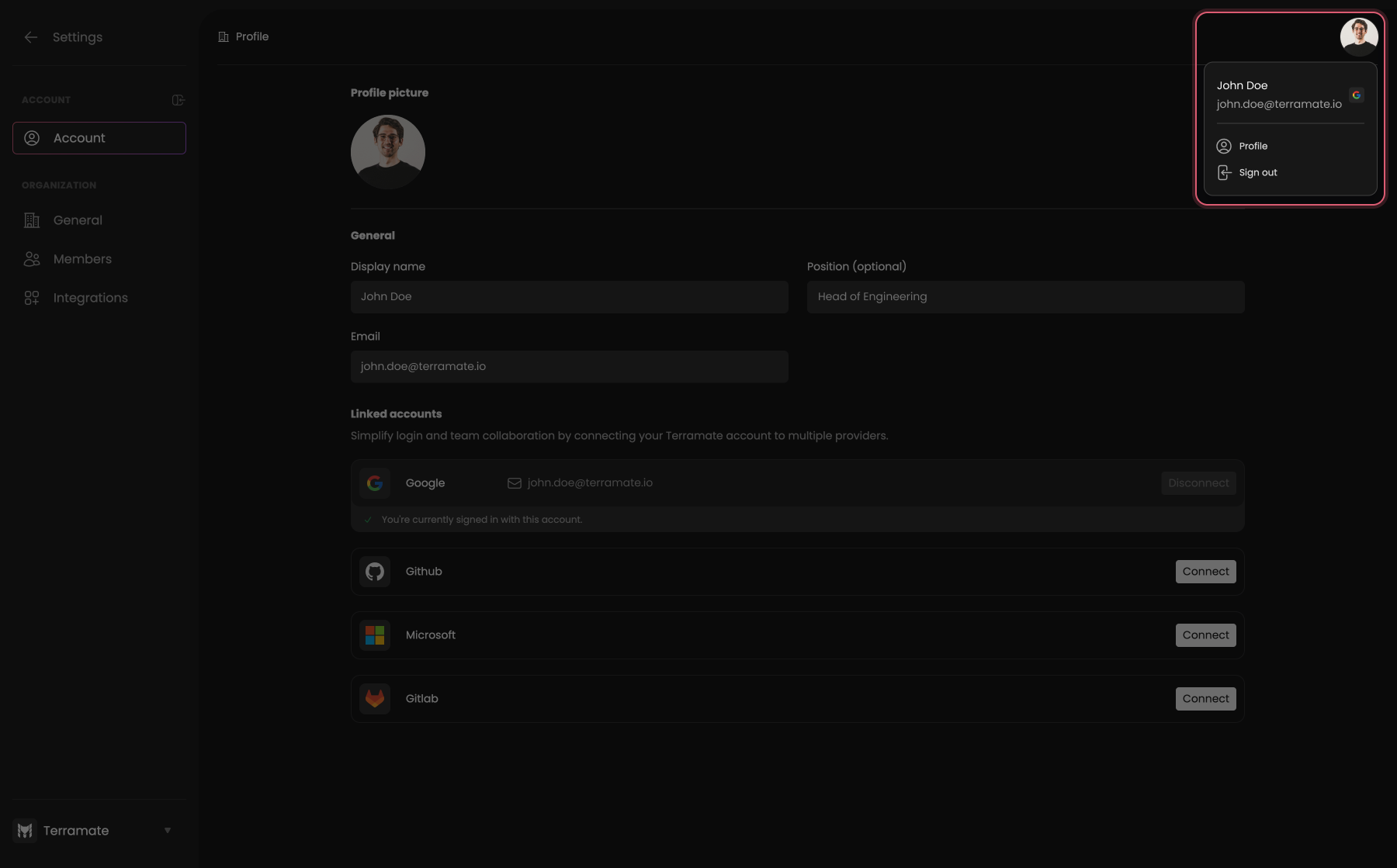 Terramate Cloud Profile Terramate Cloud Profile